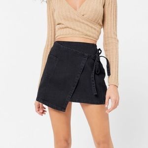 NWOT BDG Denim Mini Wrap Skirt